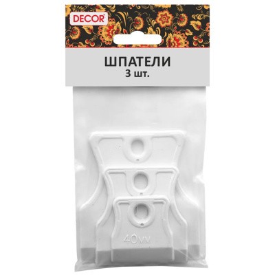 Шпатель резиновый набор 3 шт 40 мм, 60 мм, 80 мм WHITE EDITION DECOR